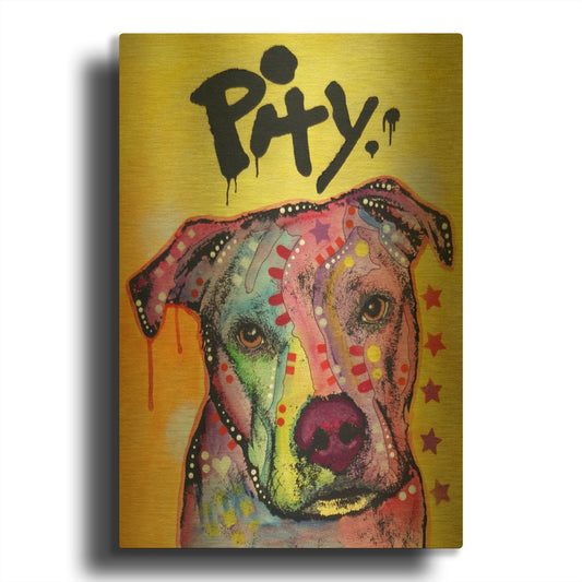 'Pity II' By Dean Russo Gold Metal Wall Art