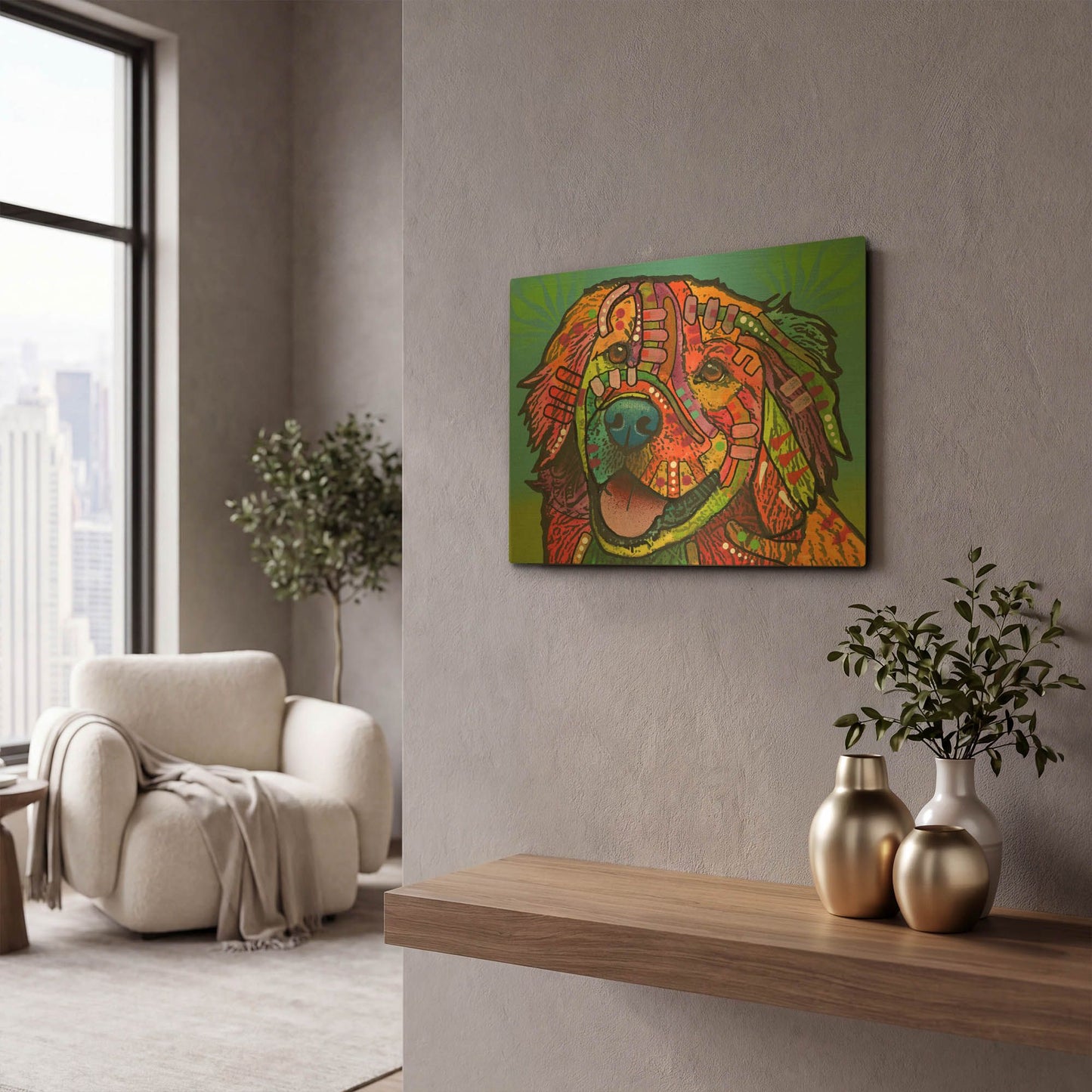 'Groot' By Dean Russo Gold Metal Wall Art