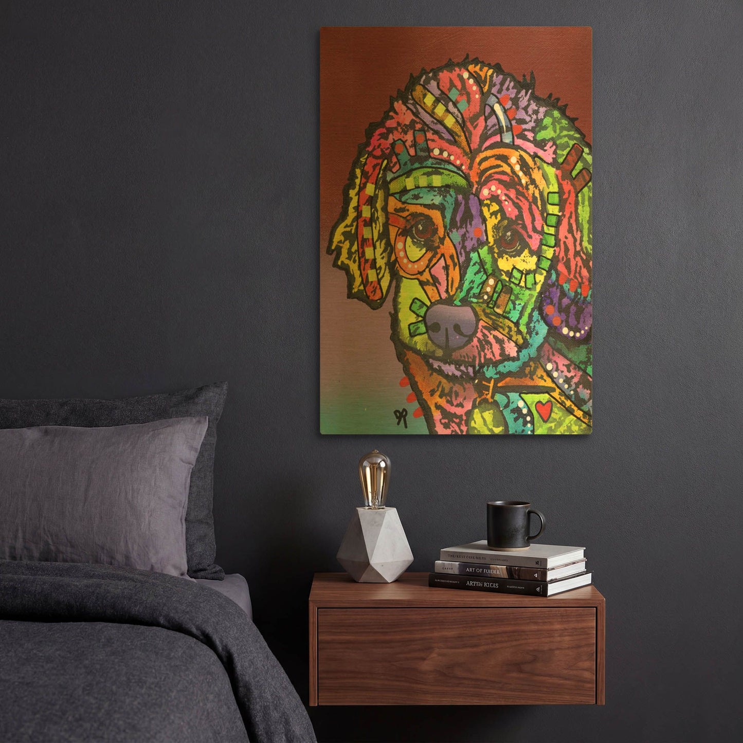 'Riley 2' By Dean Russo Gold Metal Wall Art