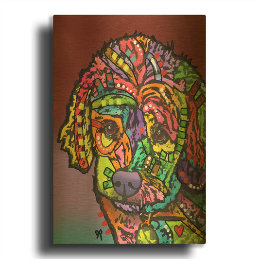 'Riley 2' By Dean Russo Gold Metal Wall Art