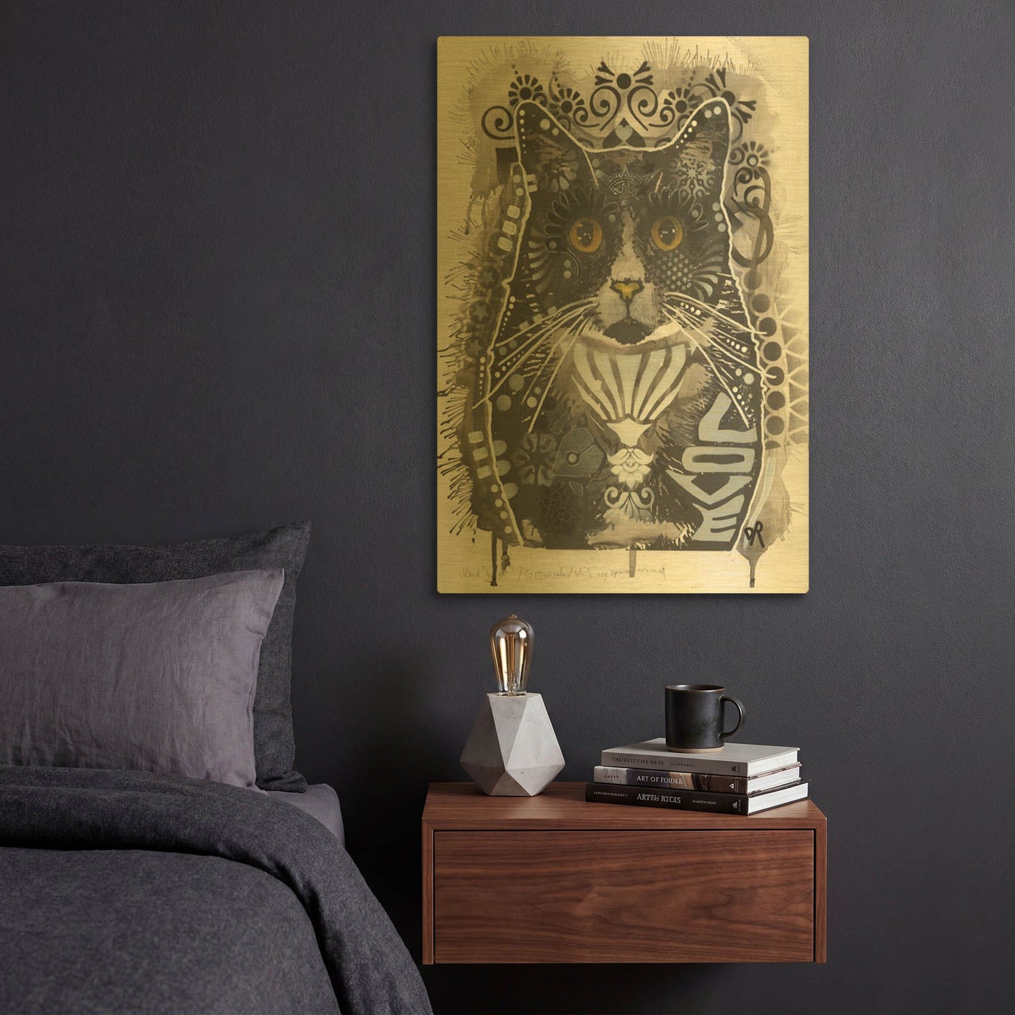 'TY' By Dean Russo Gold Metal Wall Art