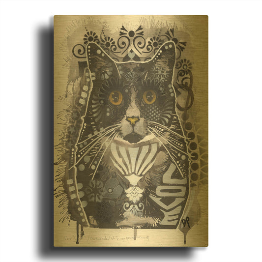 'TY' By Dean Russo Gold Metal Wall Art