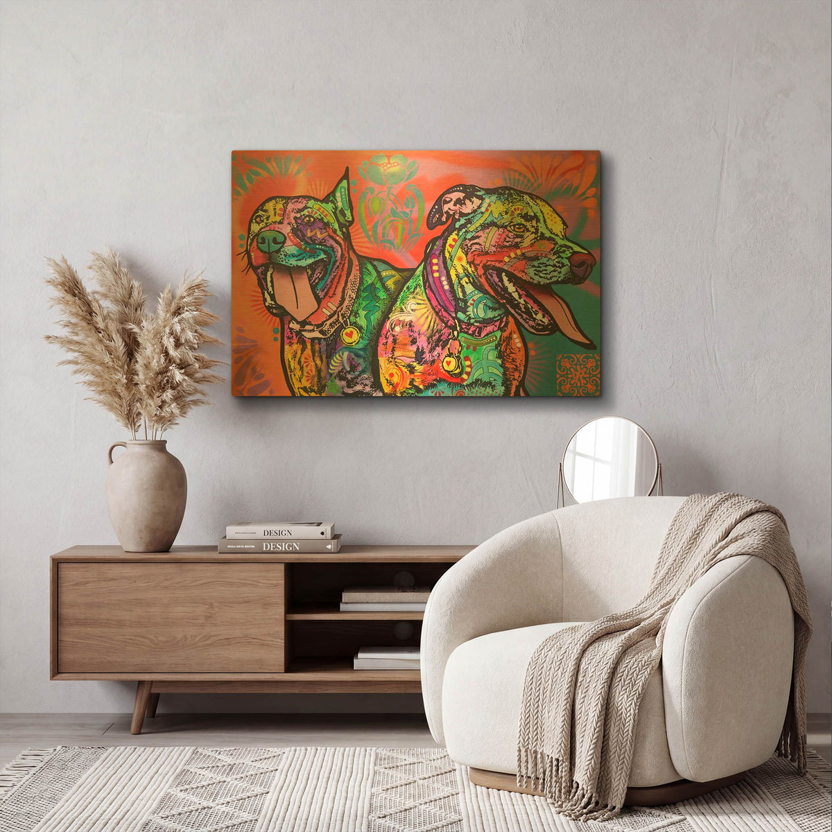 'Double the Fun' By Dean Russo Gold Metal Wall Art