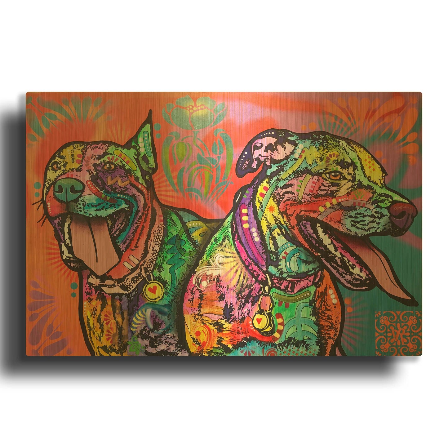 'Double the Fun' By Dean Russo Gold Metal Wall Art