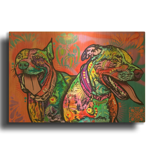 'Double the Fun' By Dean Russo Gold Metal Wall Art