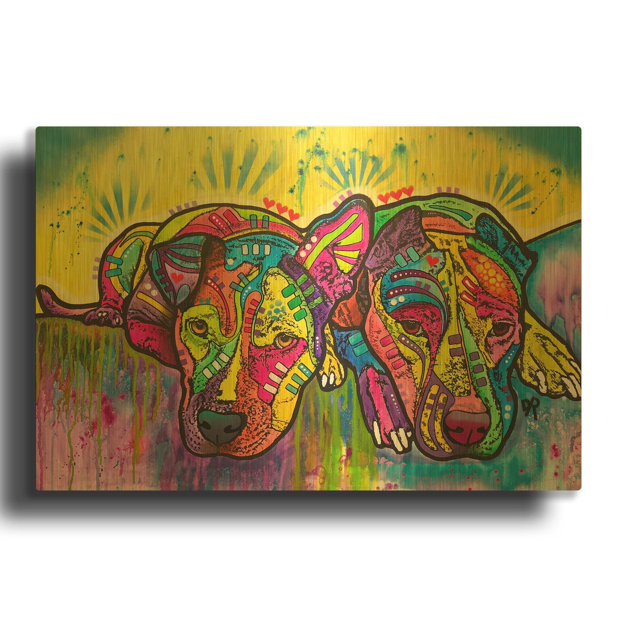 'Dofka And Stella' By Dean Russo Gold Metal Wall Art