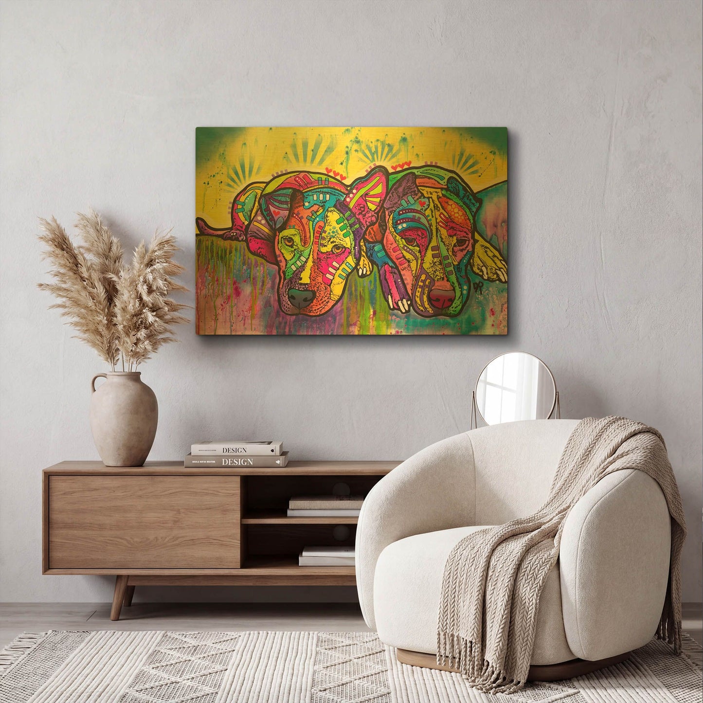 'Dofka And Stella' By Dean Russo Gold Metal Wall Art