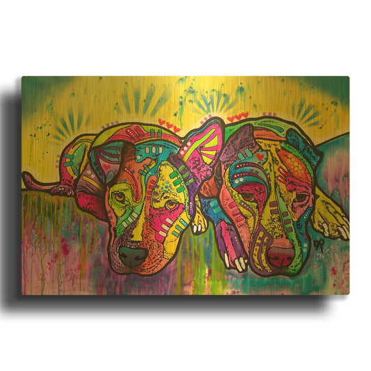 'Dofka And Stella' By Dean Russo Gold Metal Wall Art