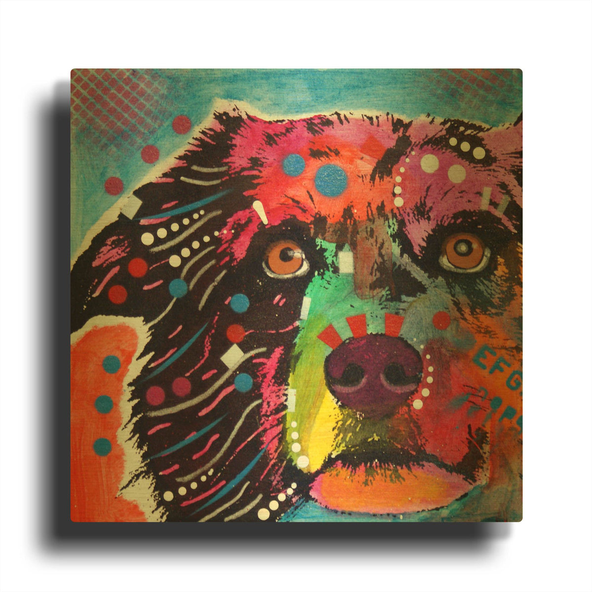 'Aussie Tile' By Dean Russo Gold Metal Wall Art