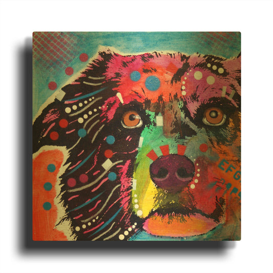 'Aussie Tile' By Dean Russo Gold Metal Wall Art