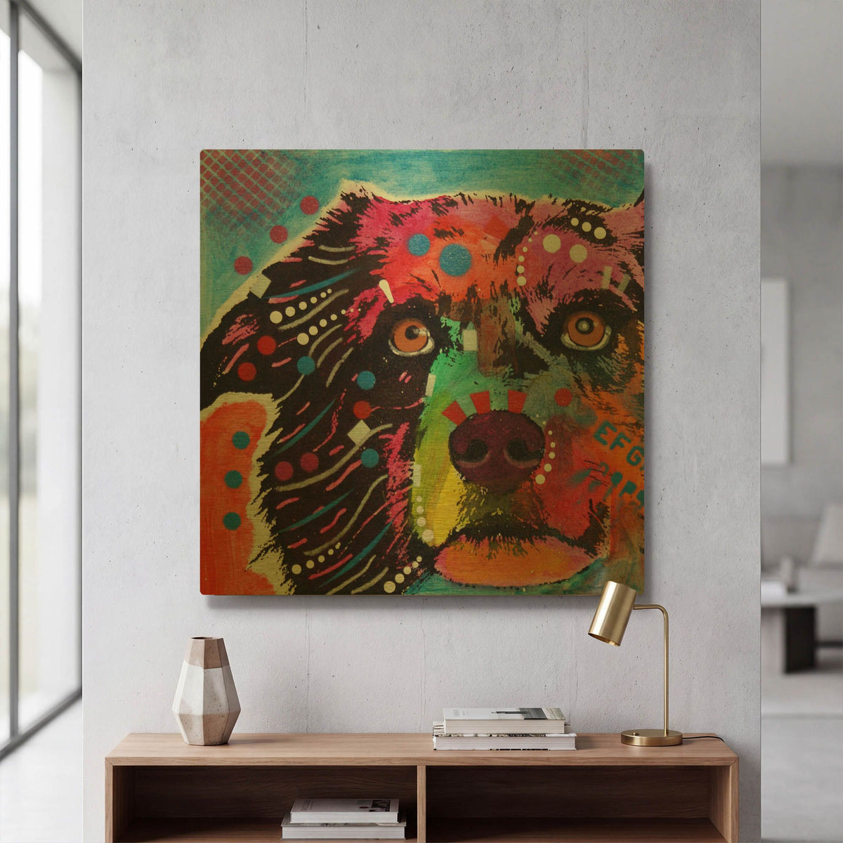 'Aussie Tile' By Dean Russo Gold Metal Wall Art