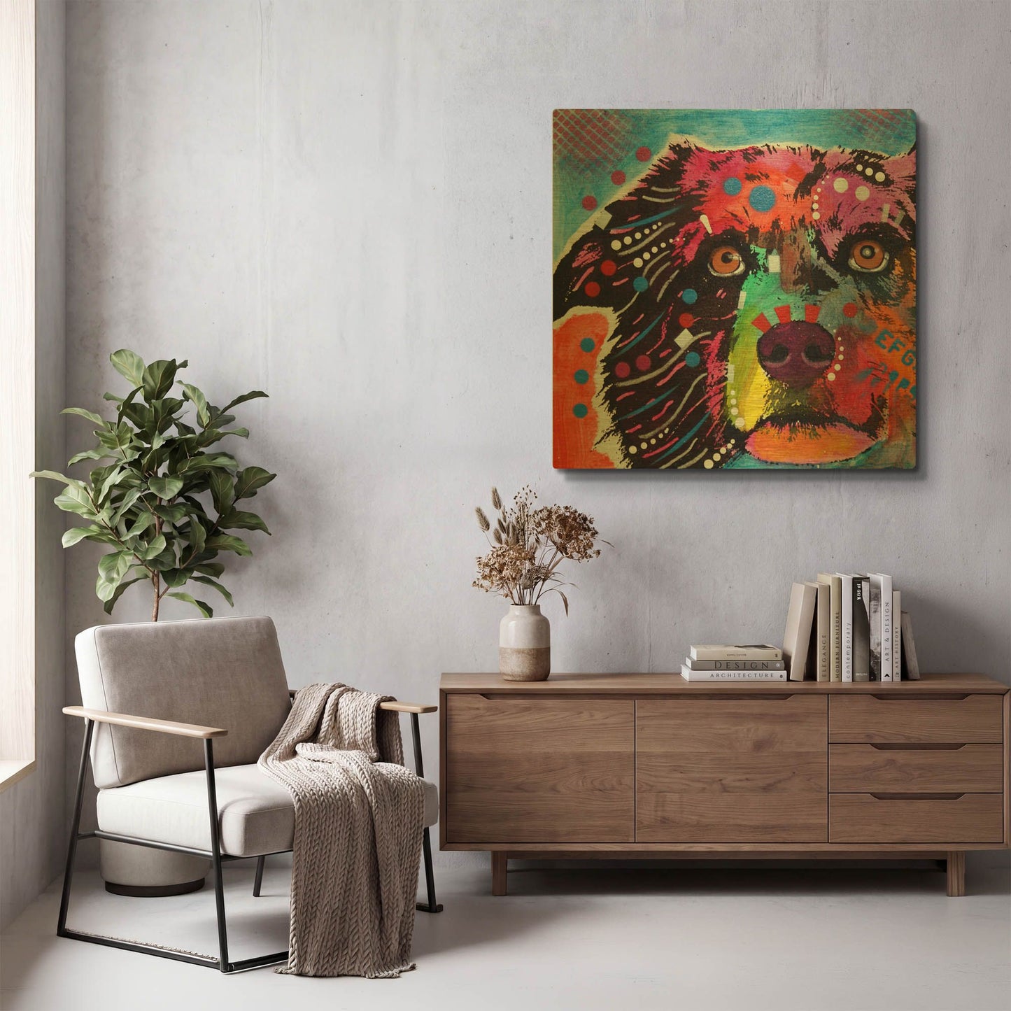 'Aussie Tile' By Dean Russo Gold Metal Wall Art