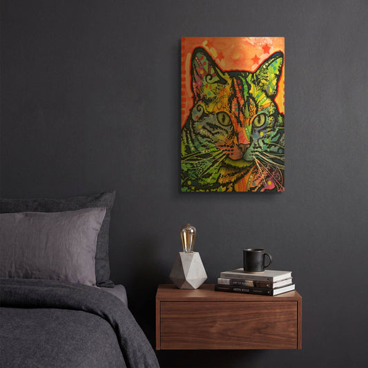 'Cat' By Dean Russo Gold Metal Wall Art