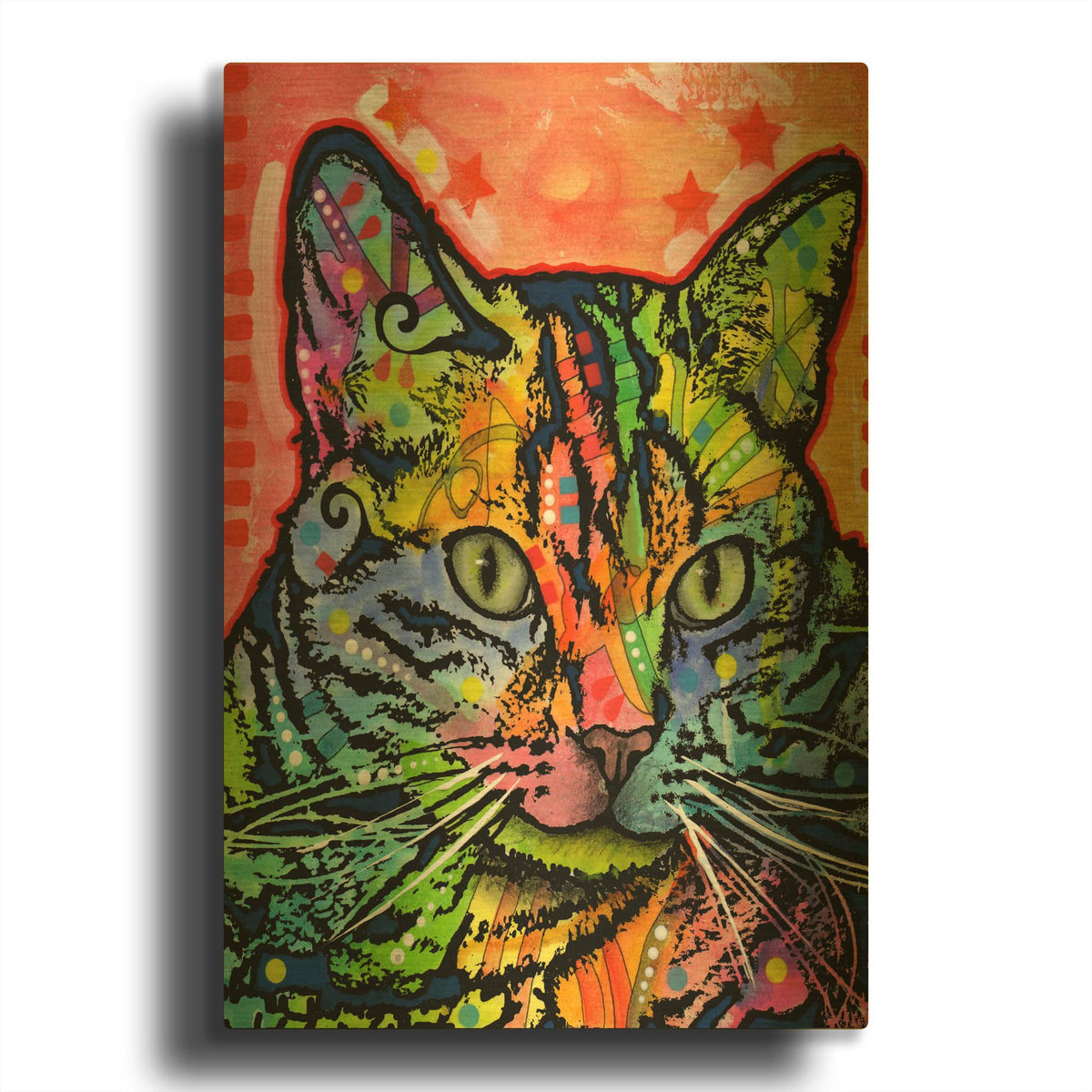 'Cat' By Dean Russo Gold Metal Wall Art