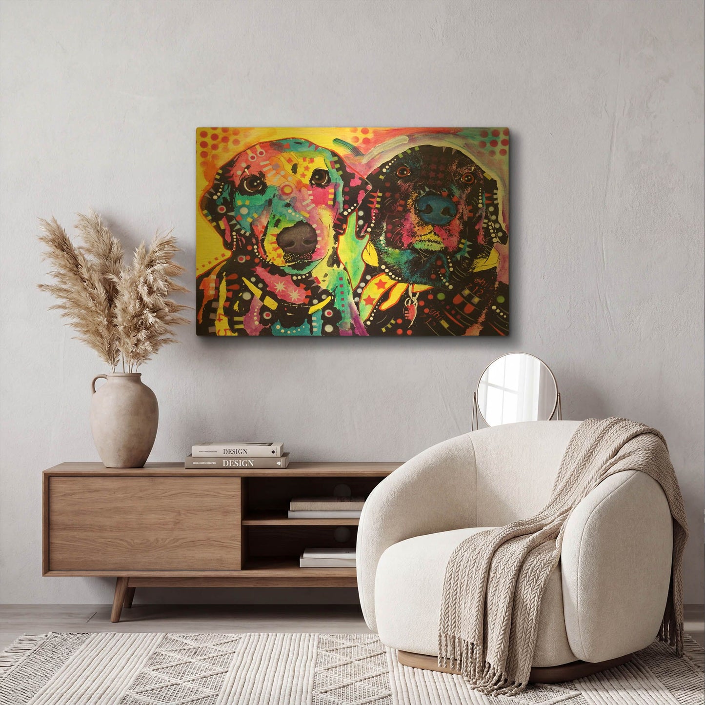 'Daisy and Noel' By Dean Russo Gold Metal Wall Art