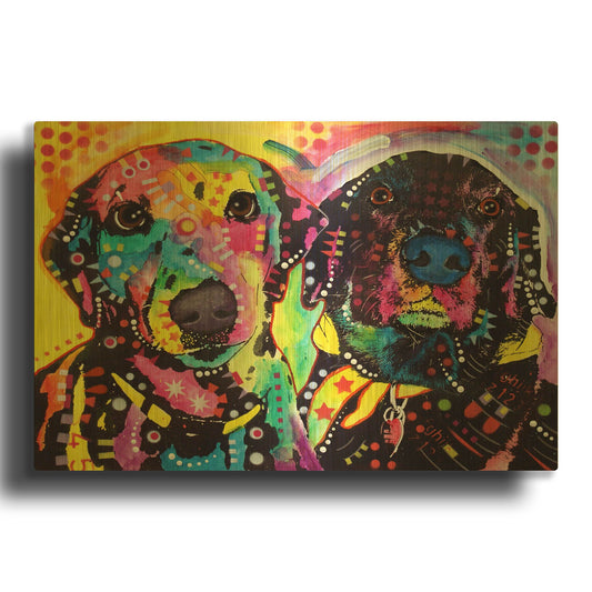 'Daisy and Noel' By Dean Russo Gold Metal Wall Art