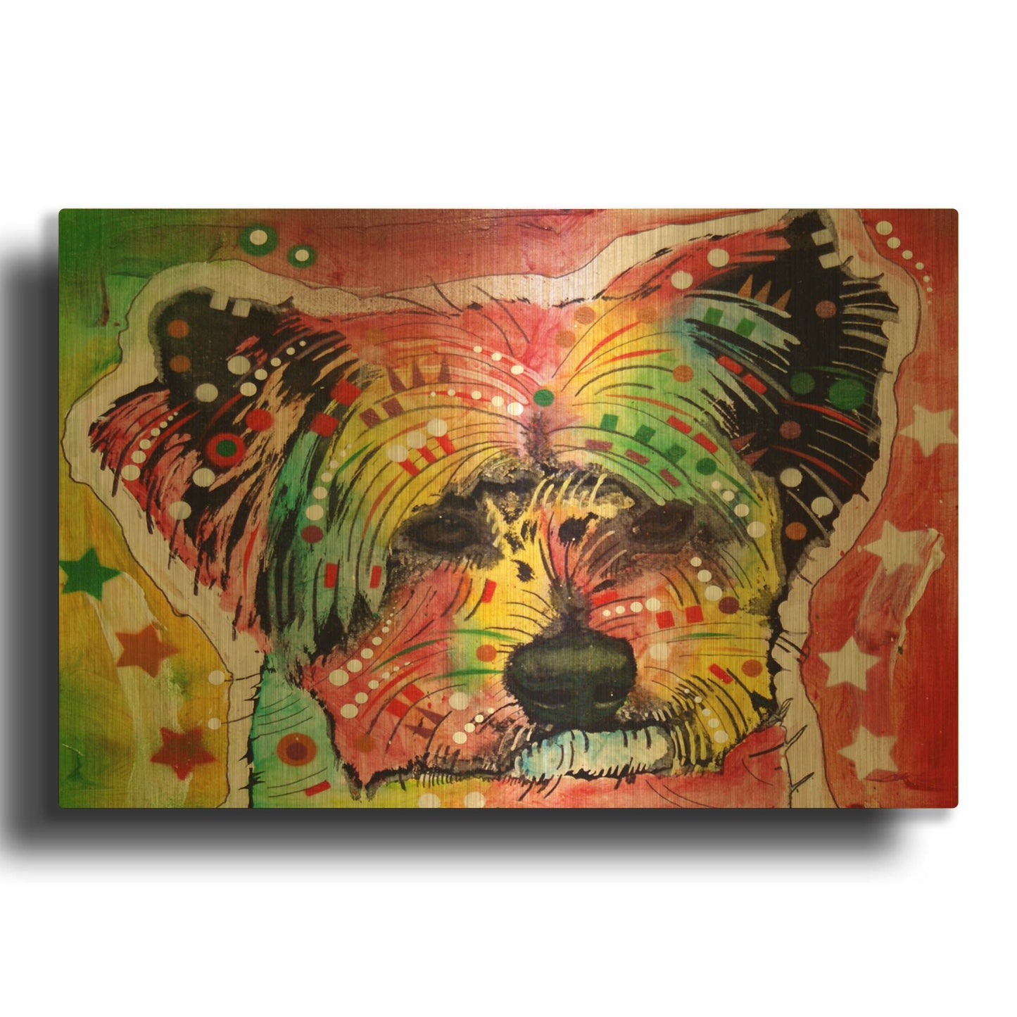 'Earthy York' By Dean Russo Gold Metal Wall Art