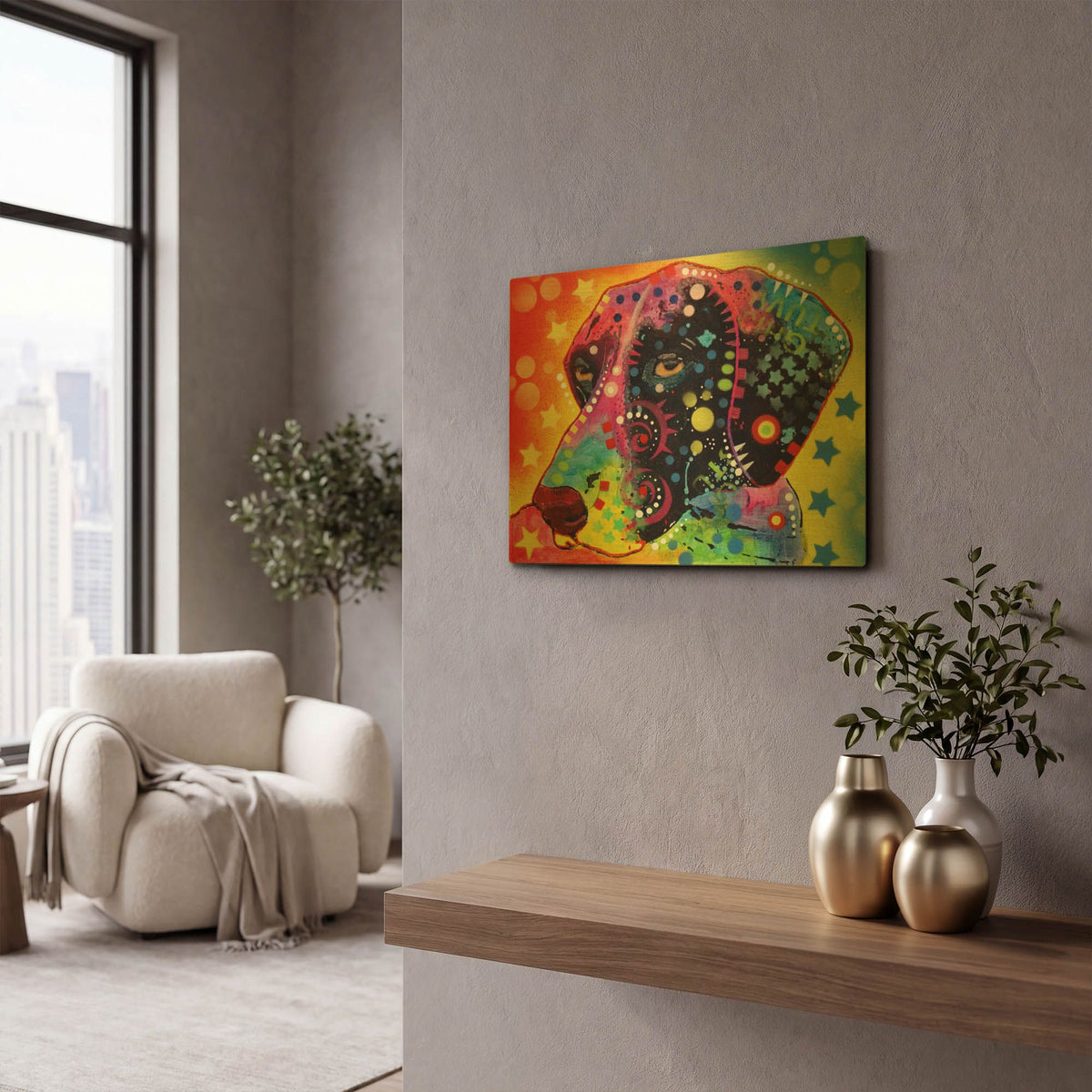 'GSP2' By Dean Russo Gold Metal Wall Art