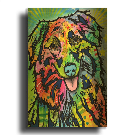 'Gwynnie' By Dean Russo Gold Metal Wall Art