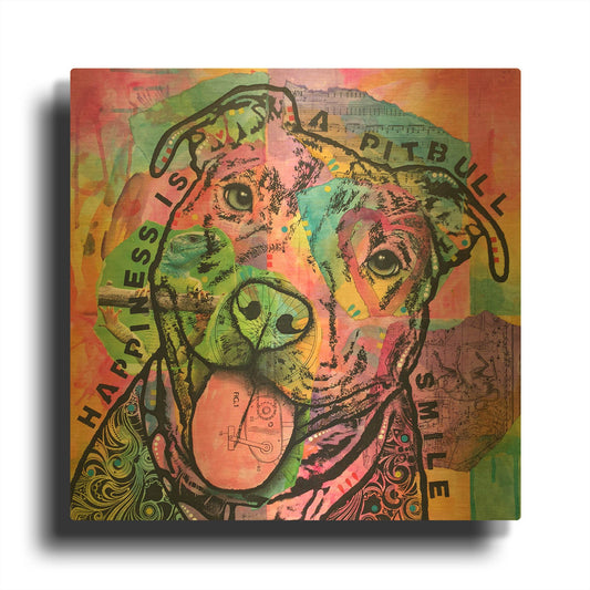 'Happiness Saatchi' By Dean Russo Gold Metal Wall Art