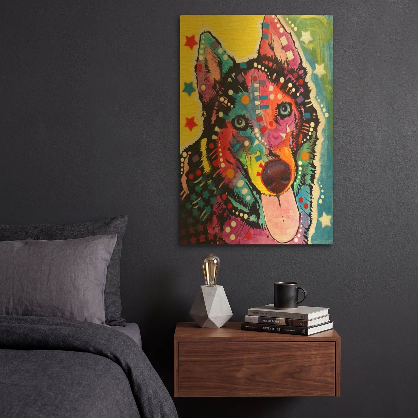 'Husky' By Dean Russo Gold Metal Wall Art