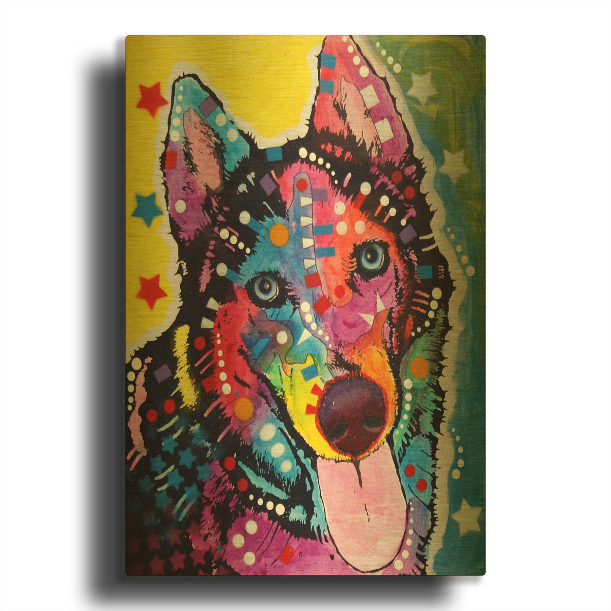 'Husky' By Dean Russo Gold Metal Wall Art