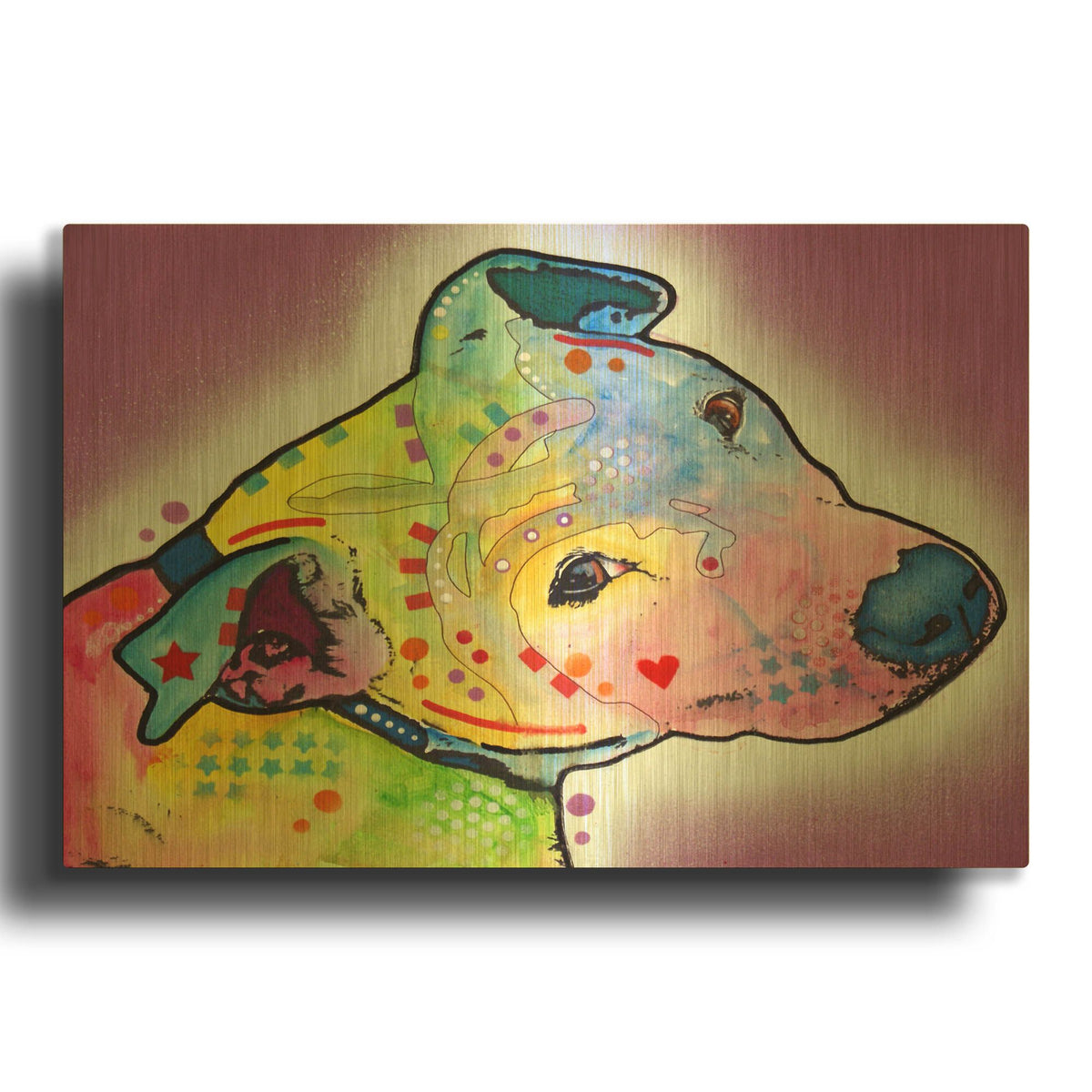 'Mucca Work' By Dean Russo Gold Metal Wall Art