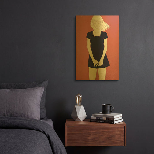 'Meditation' By Sai Tamiya Gold Metal Wall Art