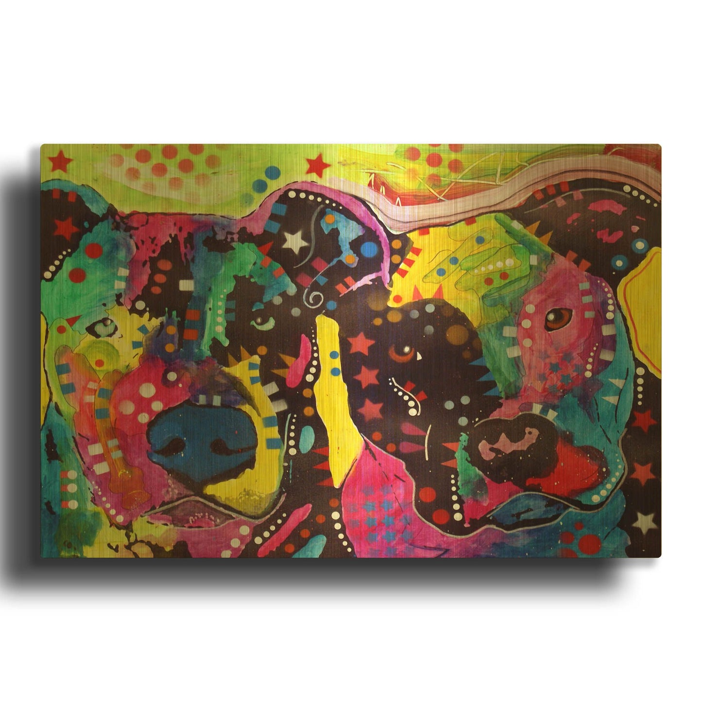 'Pits' By Dean Russo Gold Metal Wall Art