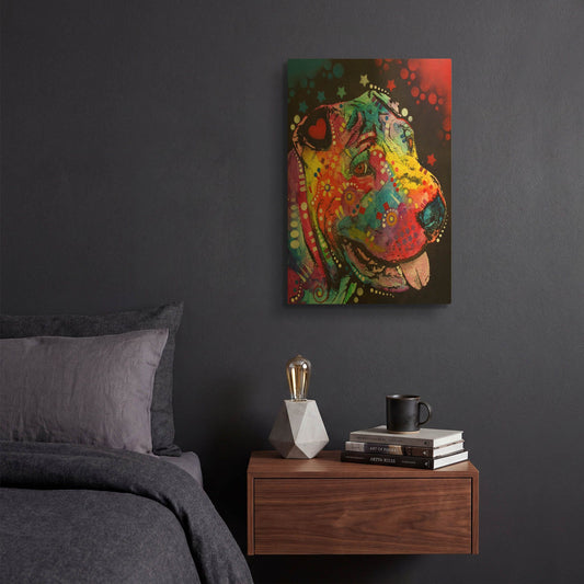 'Shar Pei' By Dean Russo Gold Metal Wall Art