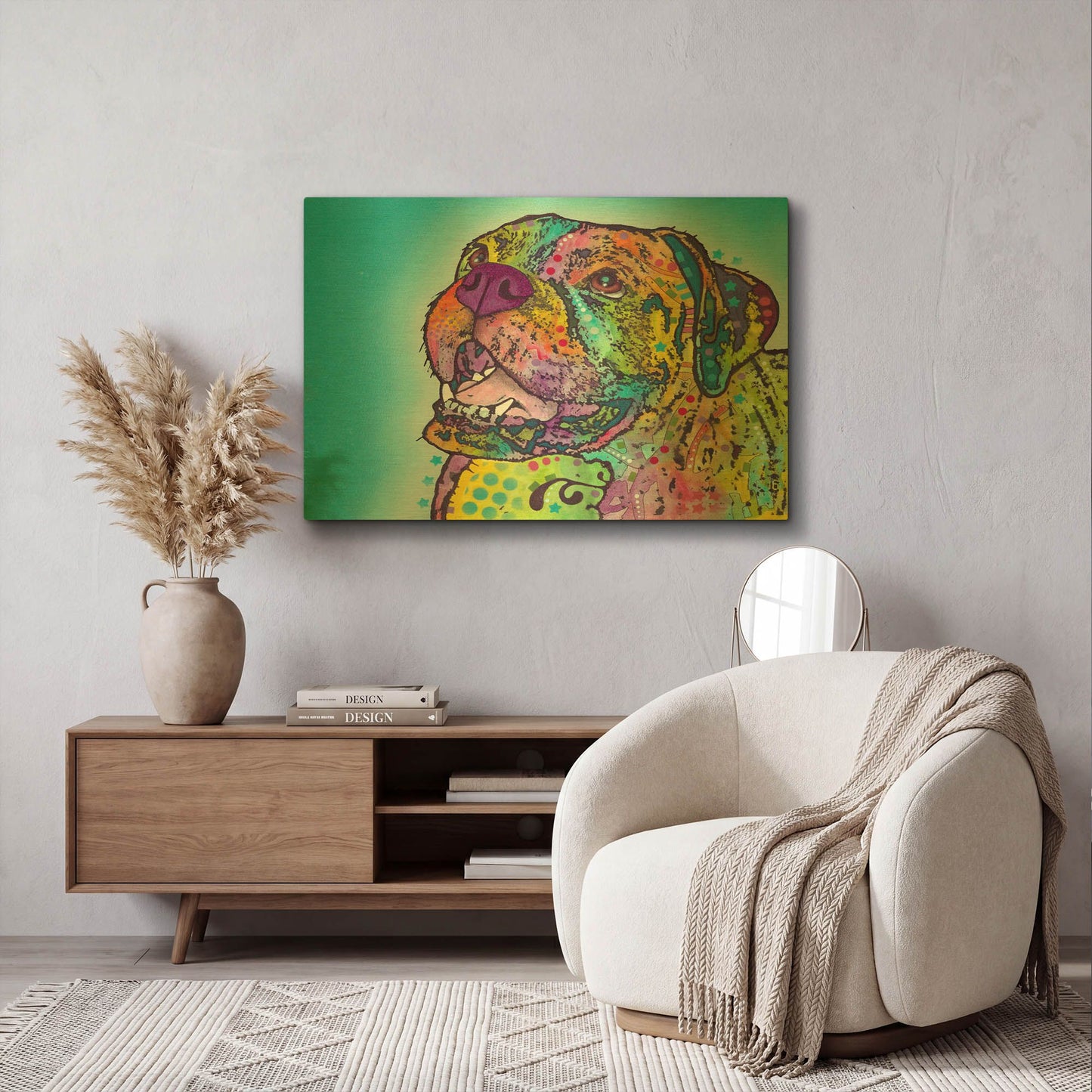 'Smiling Boxer' By Dean Russo Gold Metal Wall Art