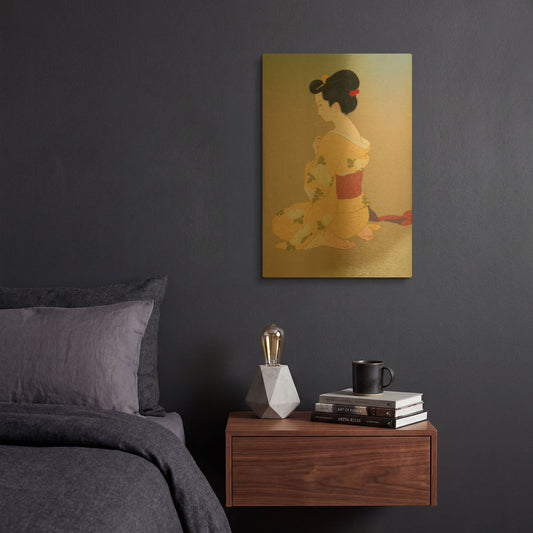 'Yogokoro' By Sai Tamiya Gold Metal Wall Art