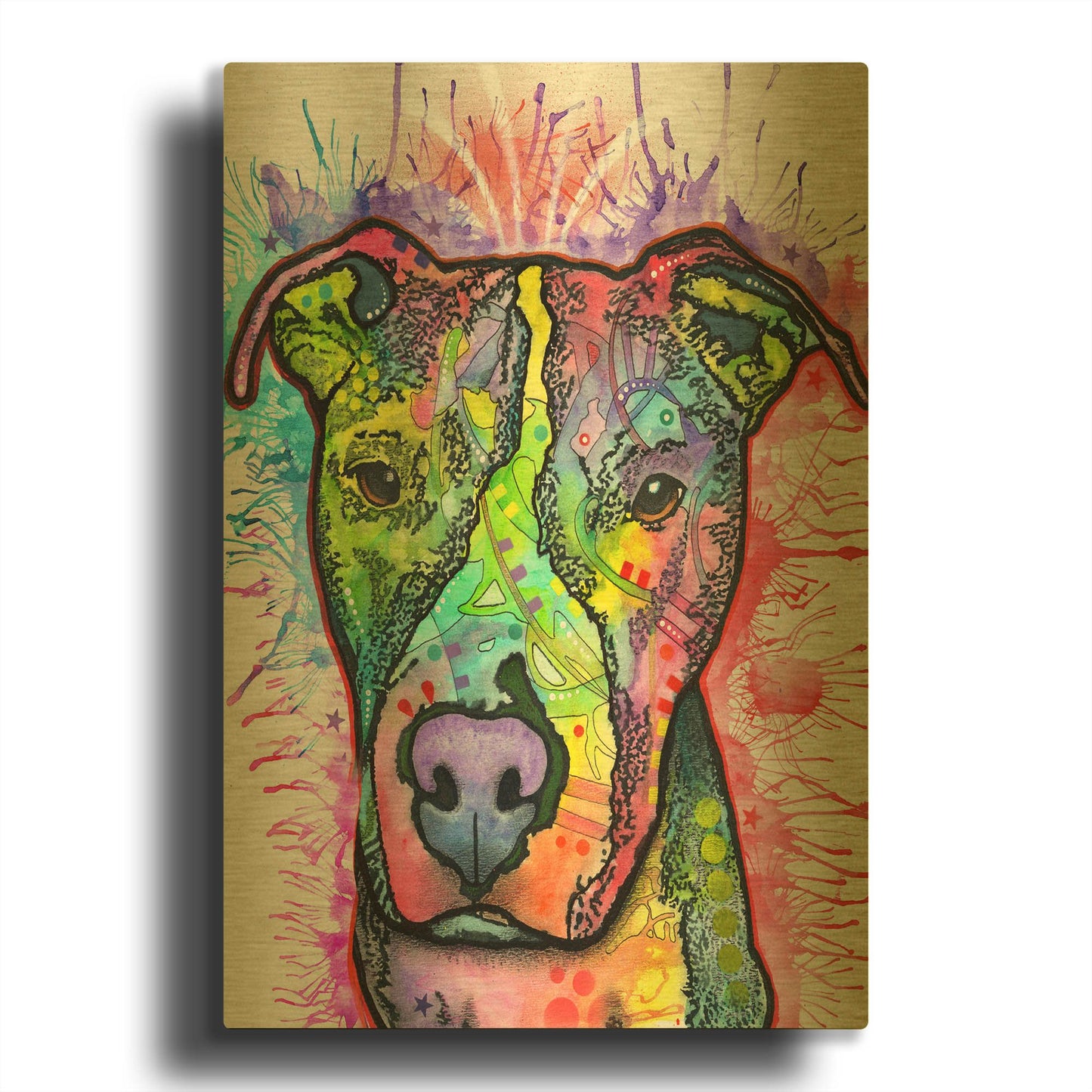 'Snoopy' By Dean Russo Gold Metal Wall Art