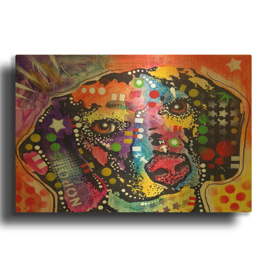 'Spotted Beagle' By Dean Russo Gold Metal Wall Art