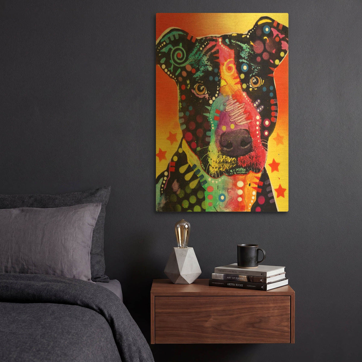 'The Focused Pit' By Dean Russo Gold Metal Wall Art