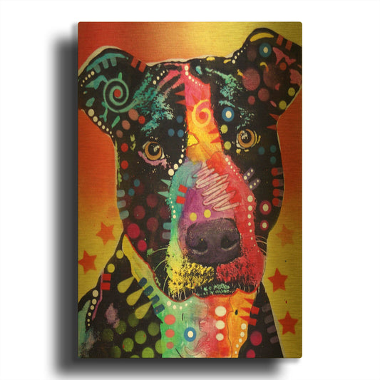 'The Focused Pit' By Dean Russo Gold Metal Wall Art