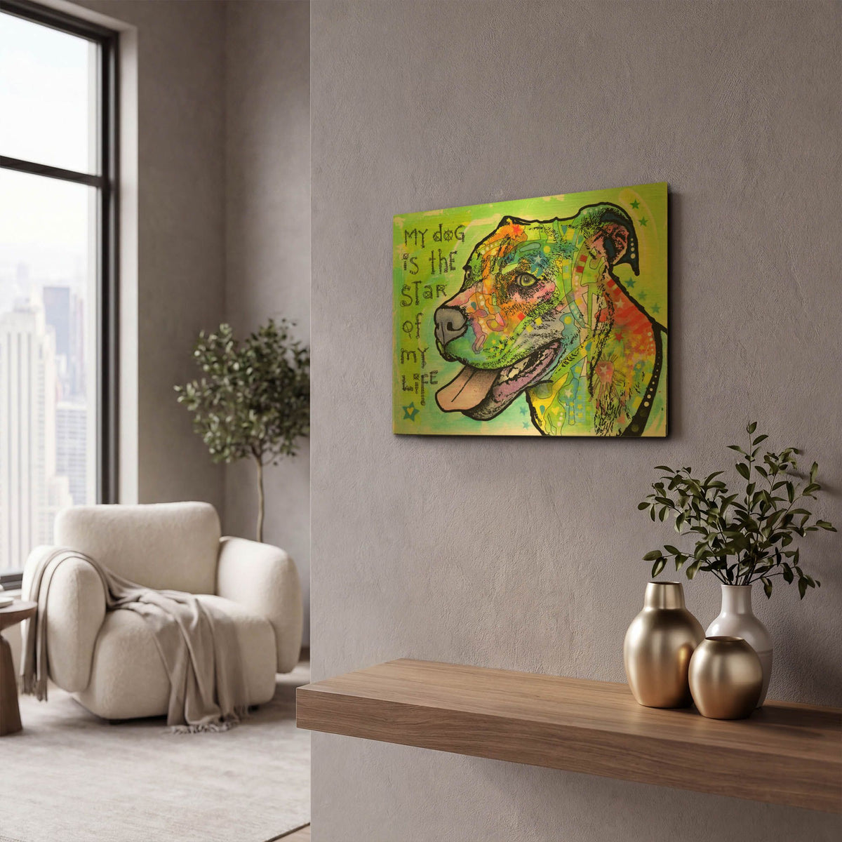 'The Star of My Life' By Dean Russo Gold Metal Wall Art