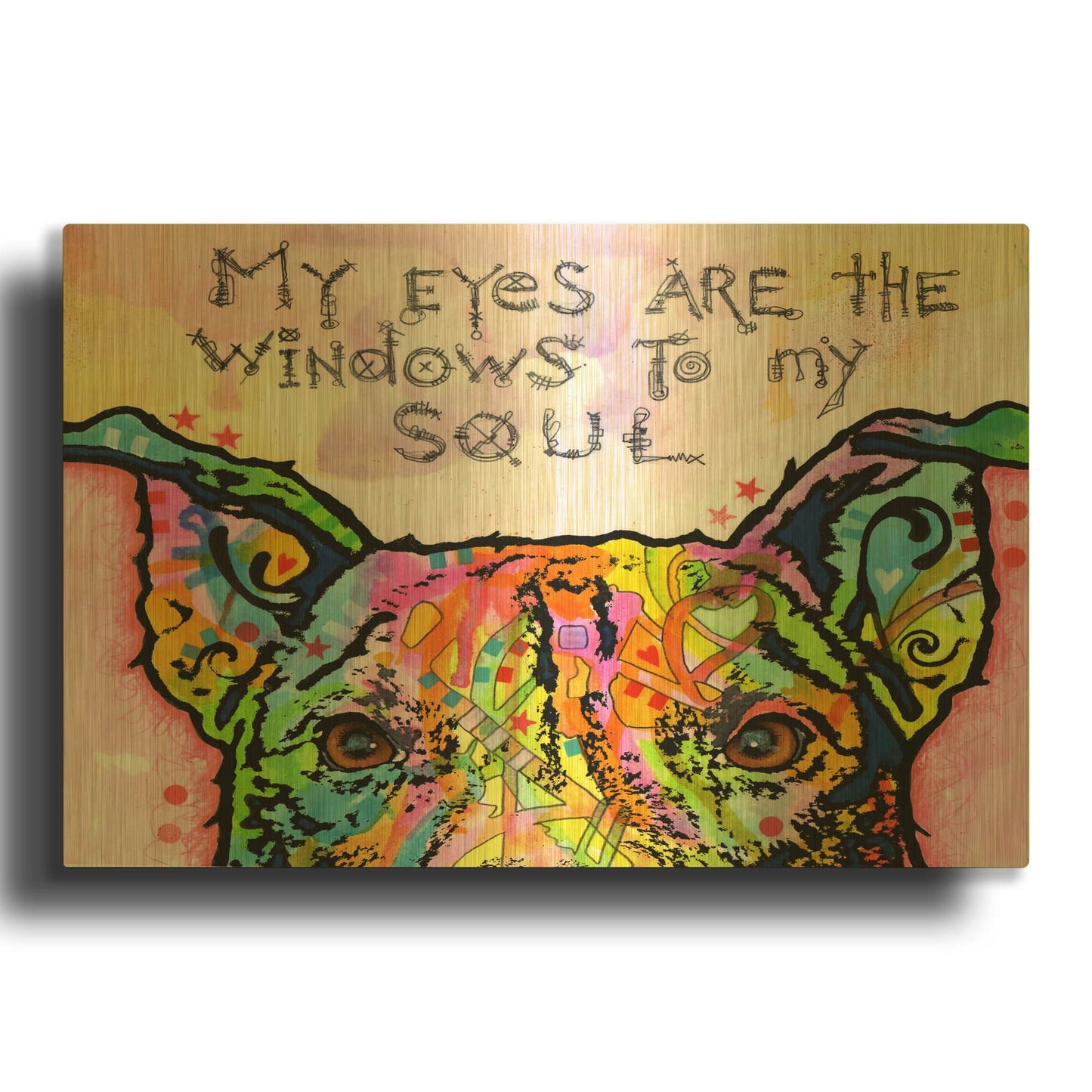 'Windows To My Soul' By Dean Russo Gold Metal Wall Art