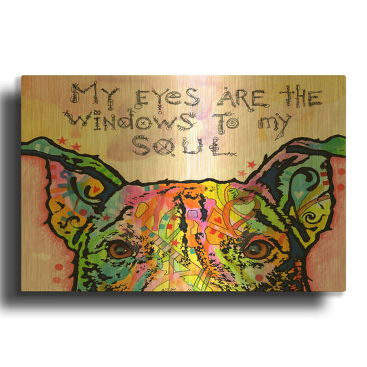 'Windows To My Soul' By Dean Russo Gold Metal Wall Art