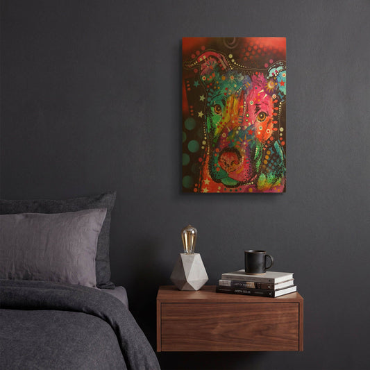 'Young Bull 120610' By Dean Russo Gold Metal Wall Art