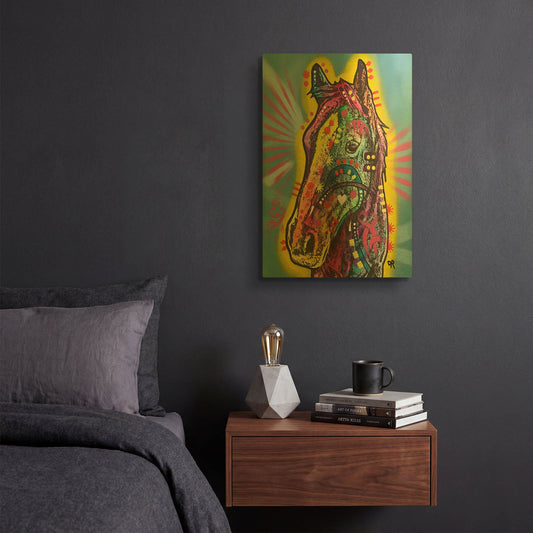 'Gift Horse' By Dean Russo Gold Metal Wall Art