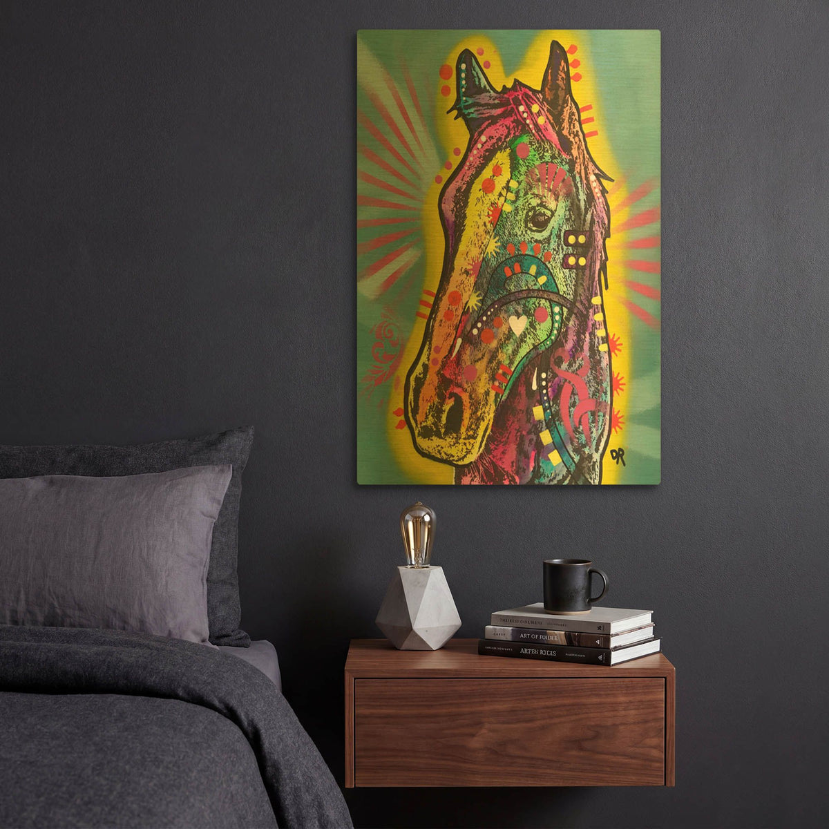 'Gift Horse' By Dean Russo Gold Metal Wall Art
