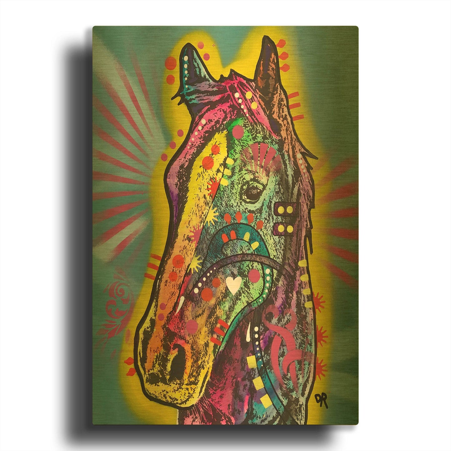 'Gift Horse' By Dean Russo Gold Metal Wall Art
