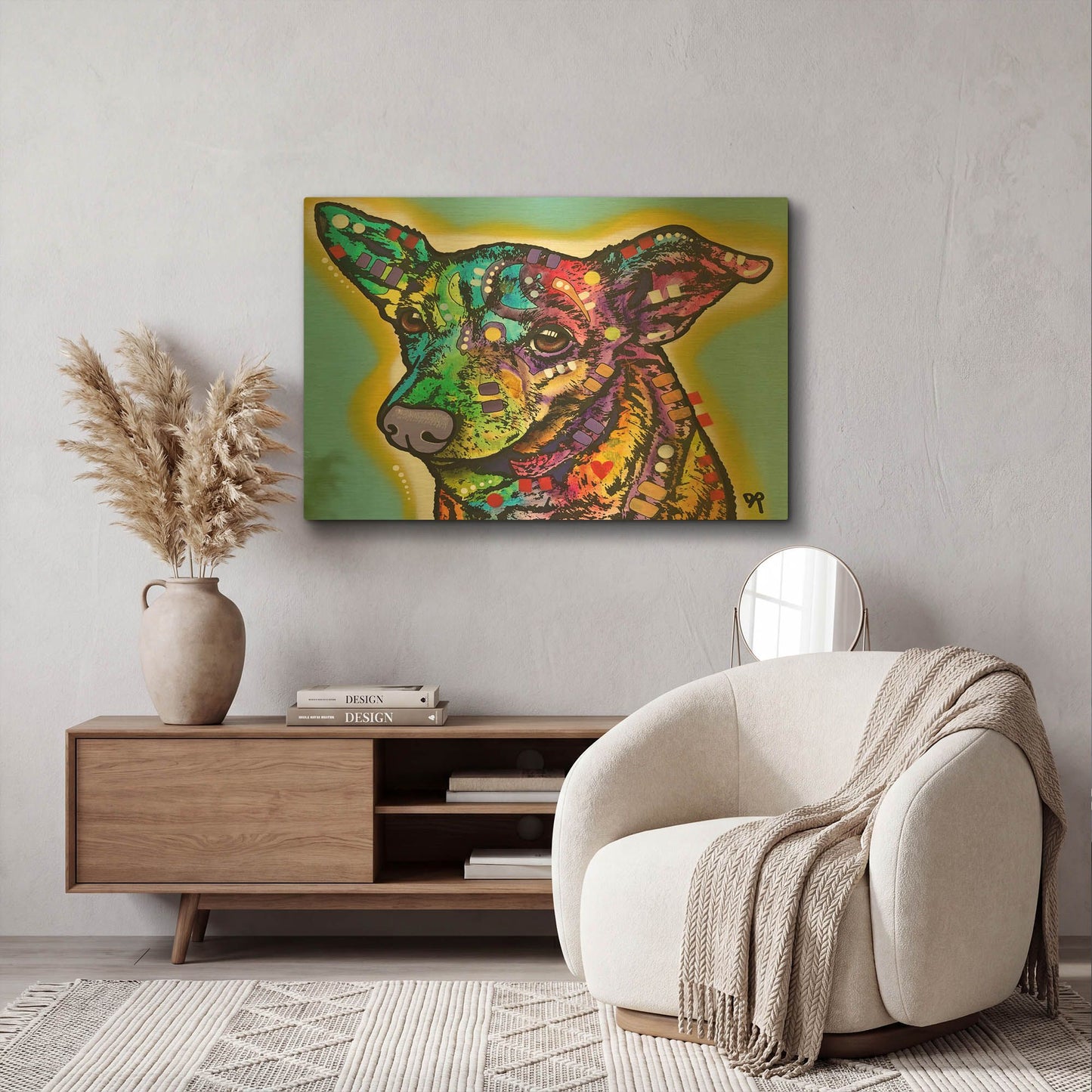 'Squat' By Dean Russo Gold Metal Wall Art
