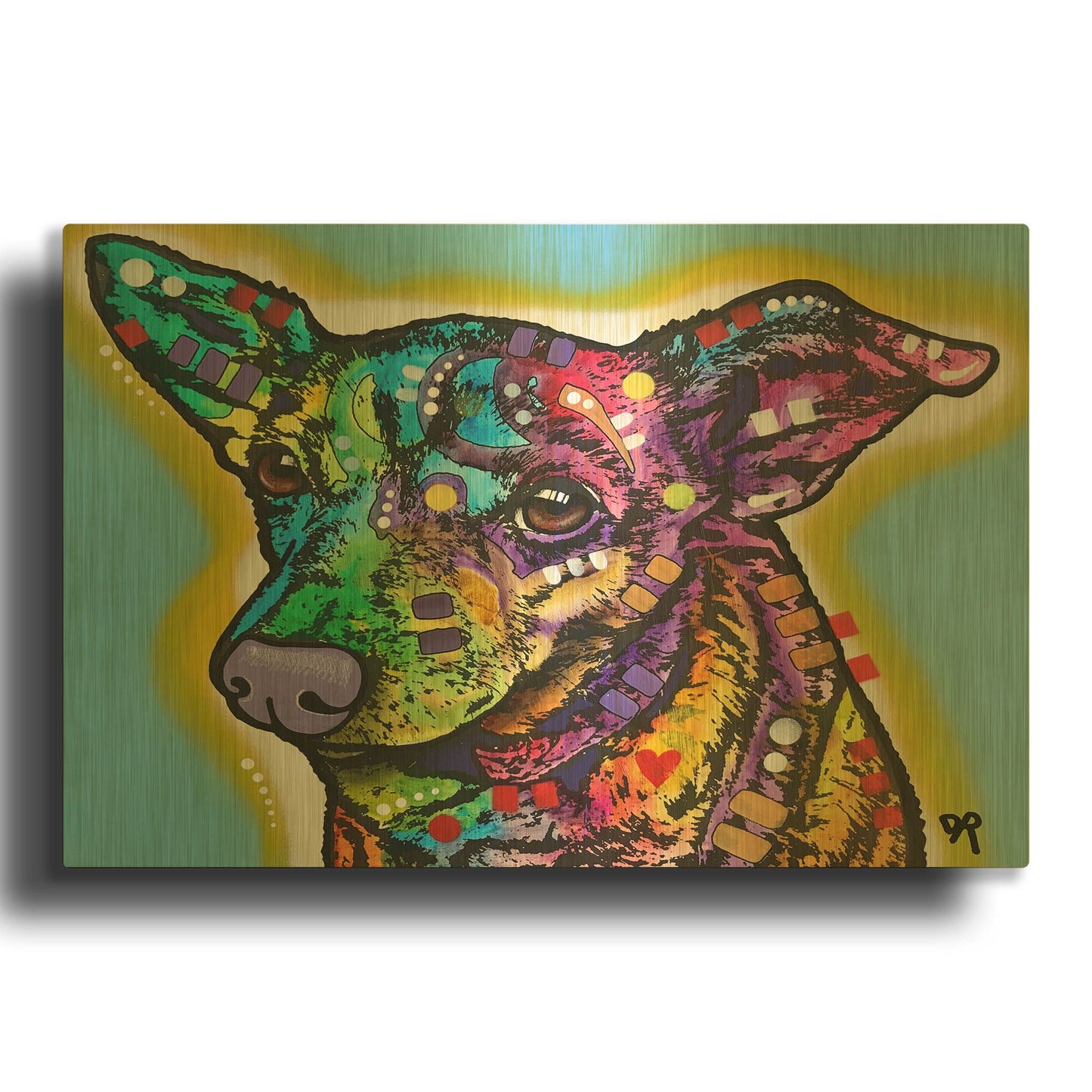 'Squat' By Dean Russo Gold Metal Wall Art