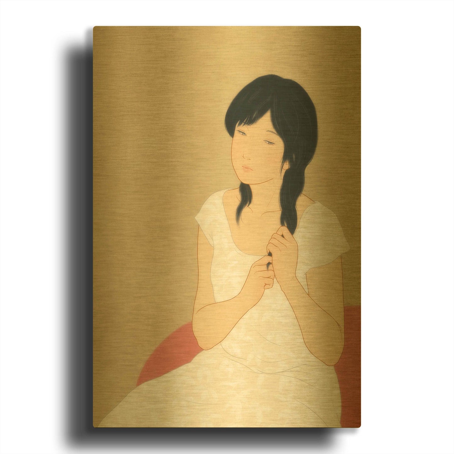 'Shizuka' By Sai Tamiya Gold Metal Wall Art
