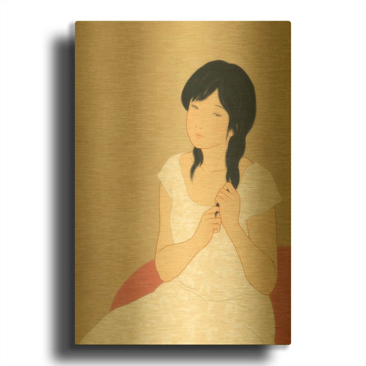 'Shizuka' By Sai Tamiya Gold Metal Wall Art