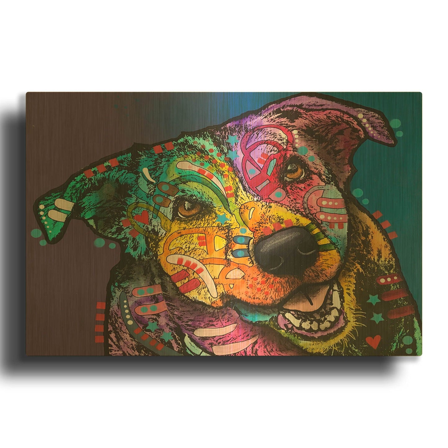 'Best Friend Eyes' By Dean Russo Gold Metal Wall Art