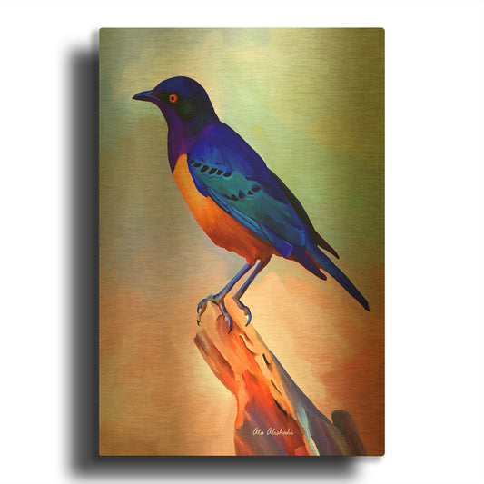 'Bird' By Ata Alishahi Gold Metal Wall Art