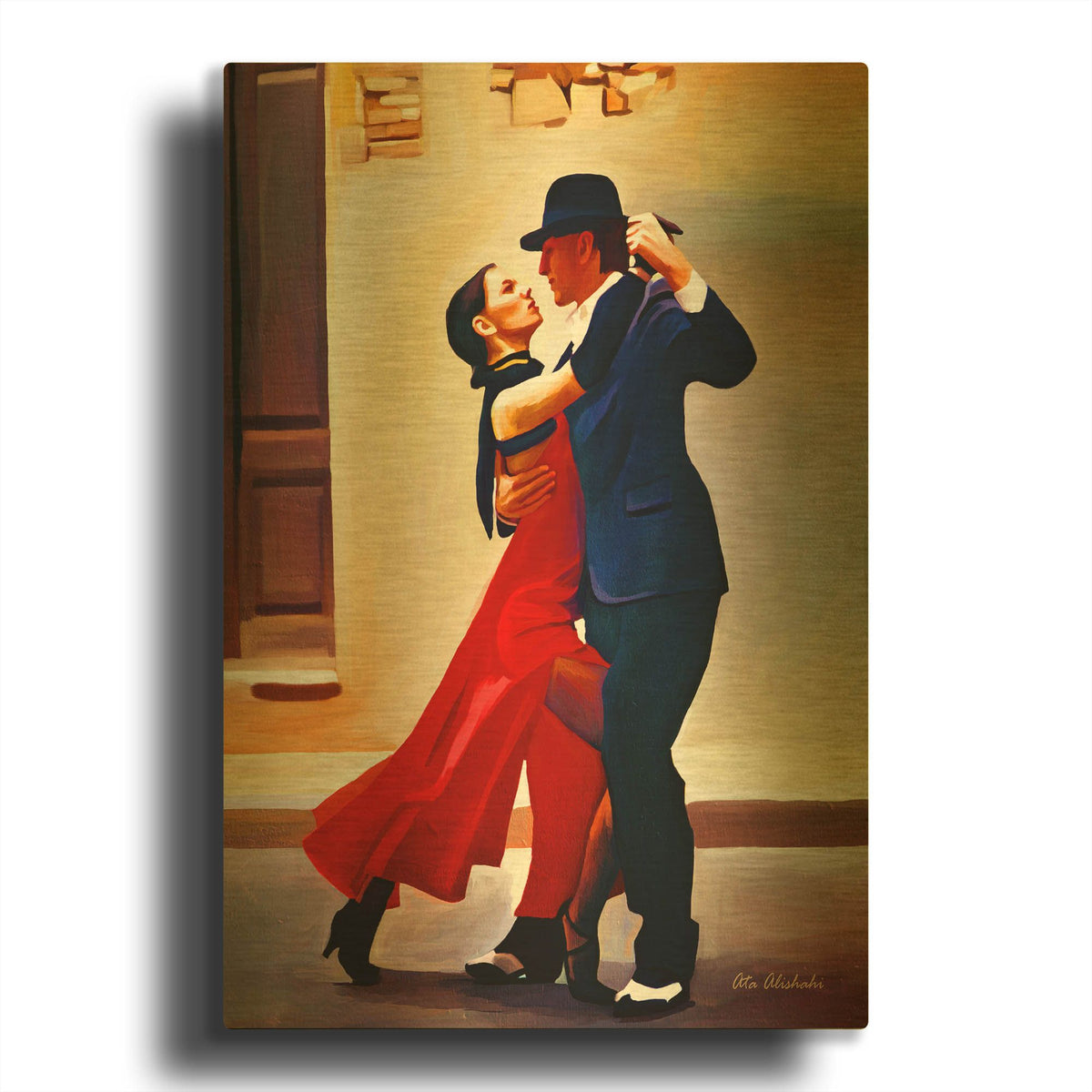 'Dance' By Ata Alishahi Gold Metal Wall Art